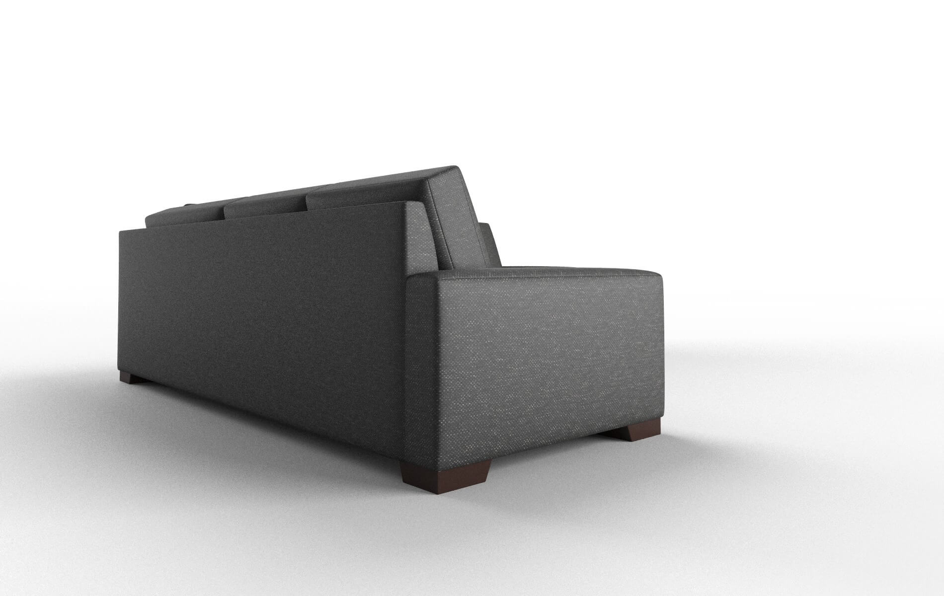 London Phoenix Charcoal Sectional espresso legs 3