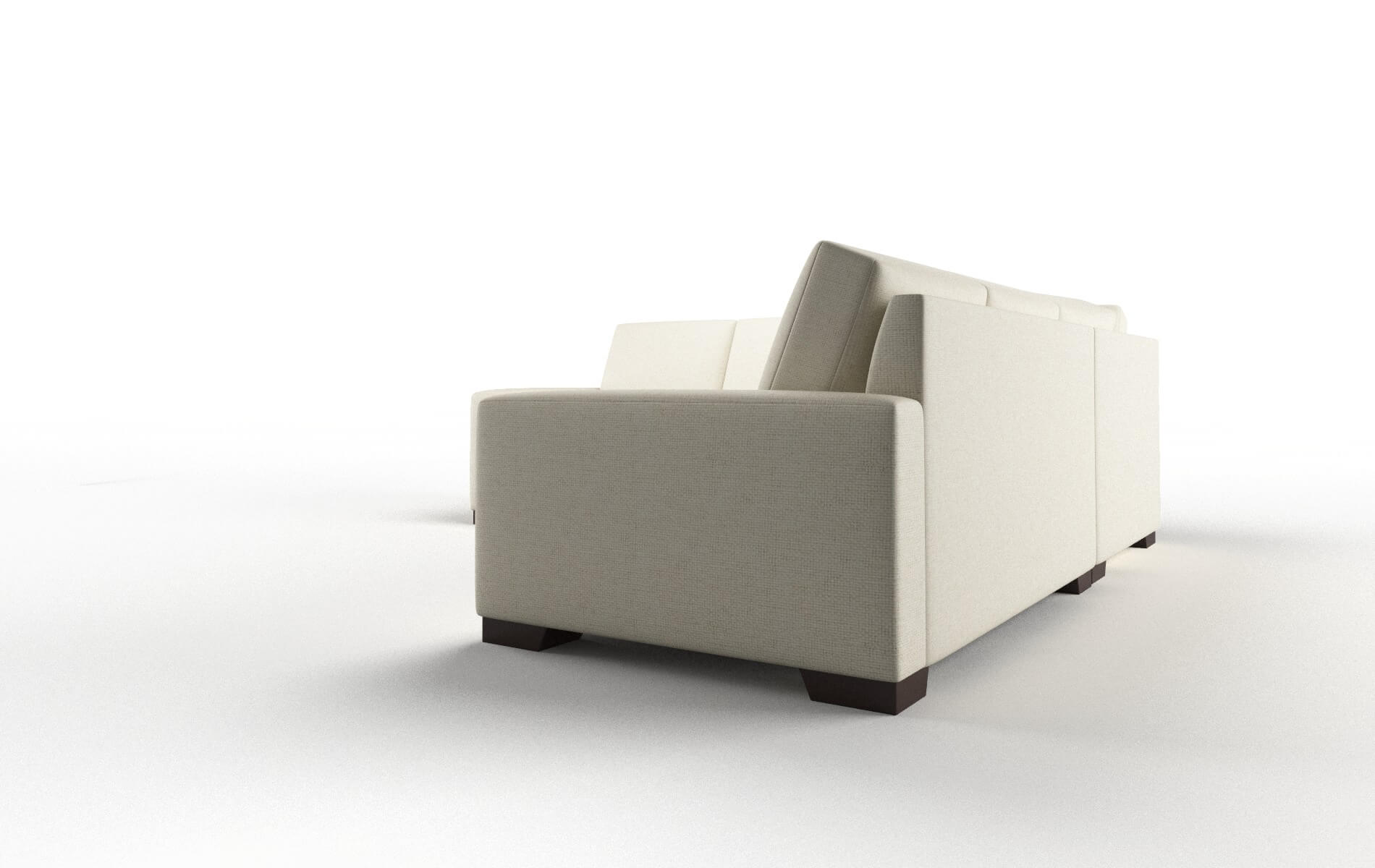 London Phoenix Ivory Sectional espresso legs 4