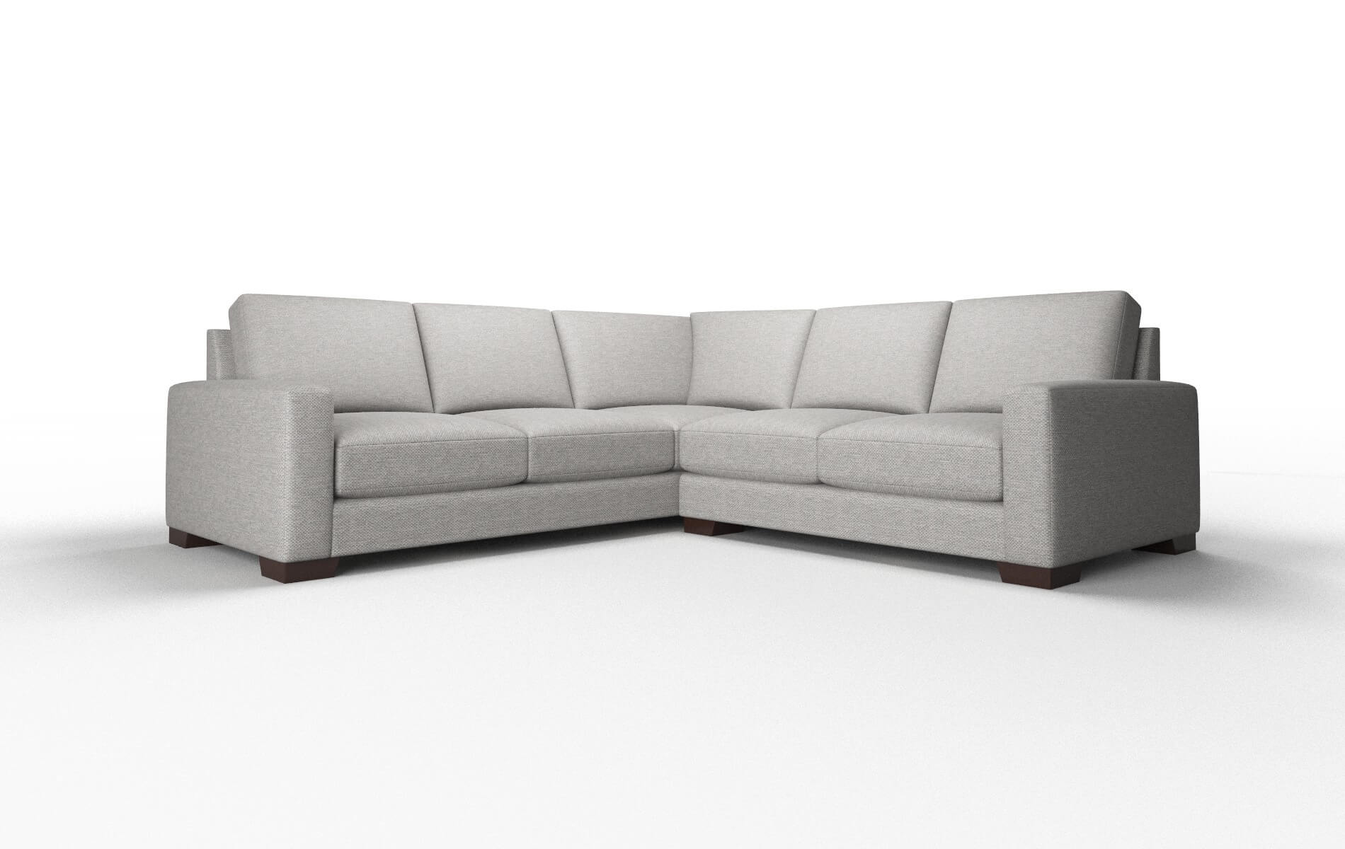 London Phoenix Smoke Sectional espresso legs 1