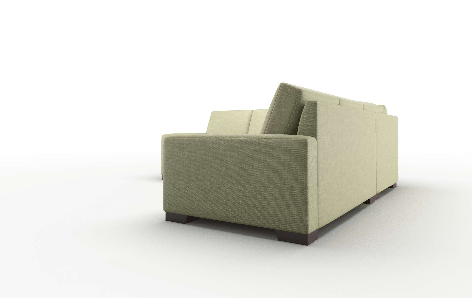 London Rocket Evergreen Sectional espresso legs 4