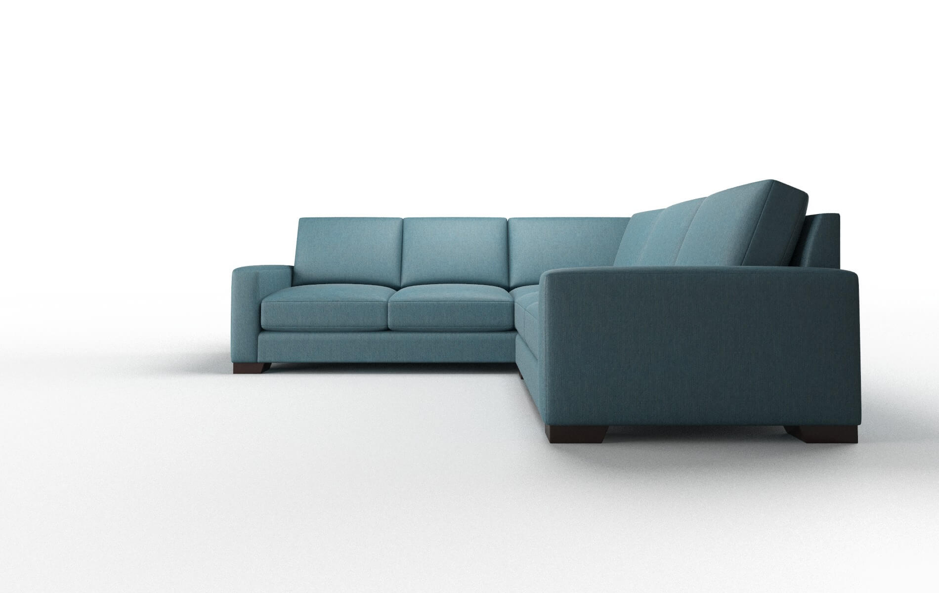 London Royale Electric_blue Sectional espresso legs 5