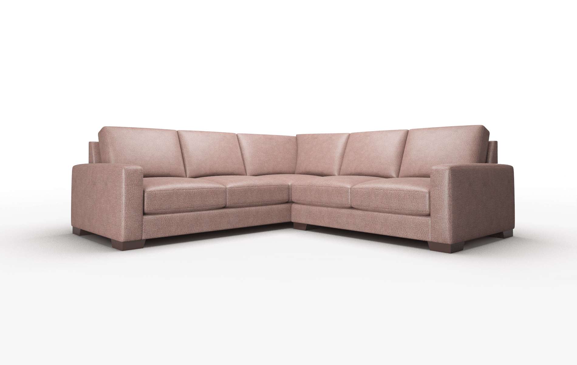 London Royale Mocha Sectional espresso legs