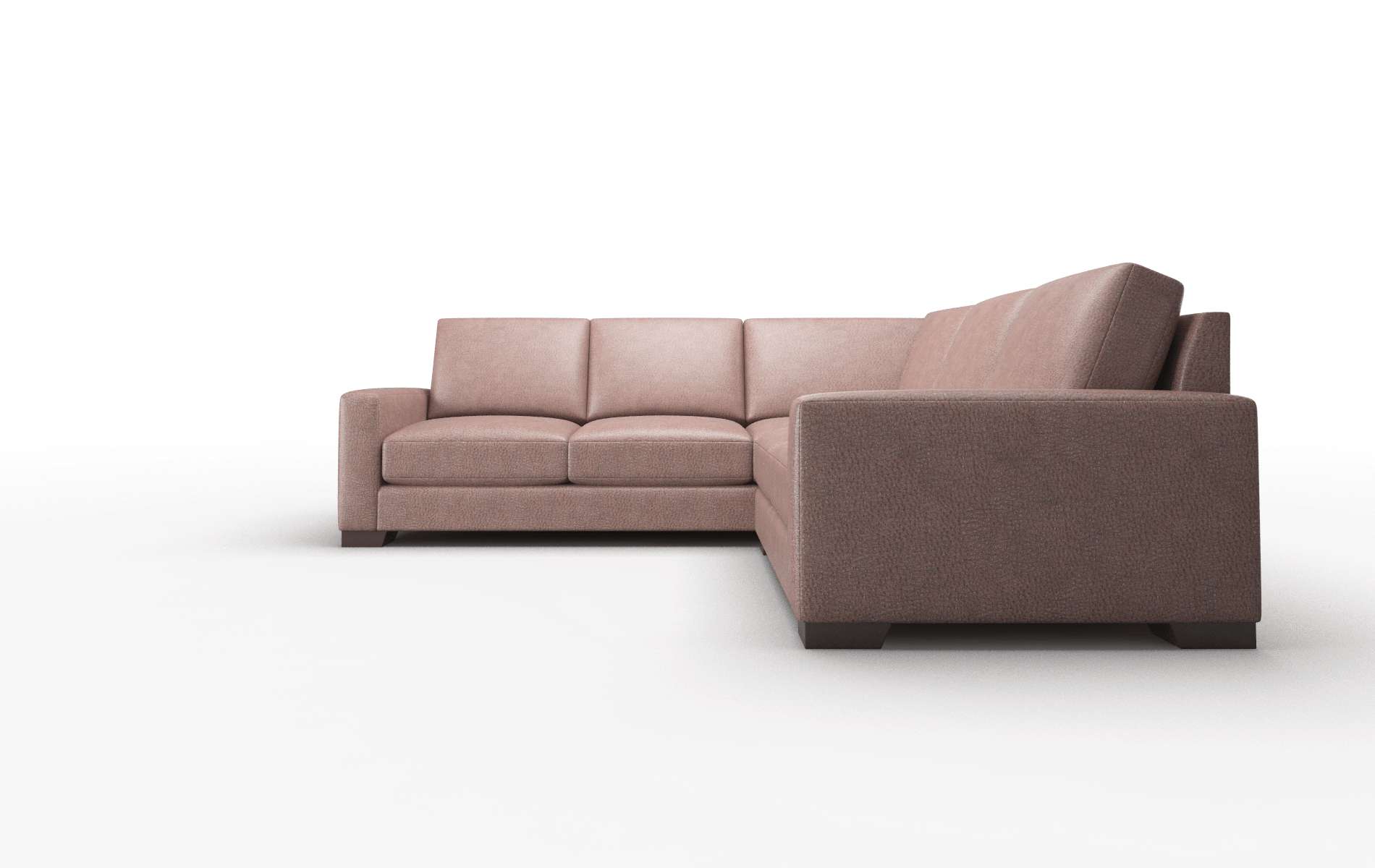 London Royale Mocha Sectional espresso legs 5