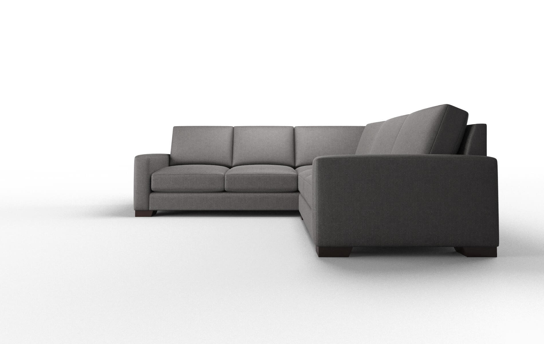 London Sasha Grey Sectional espresso legs 5