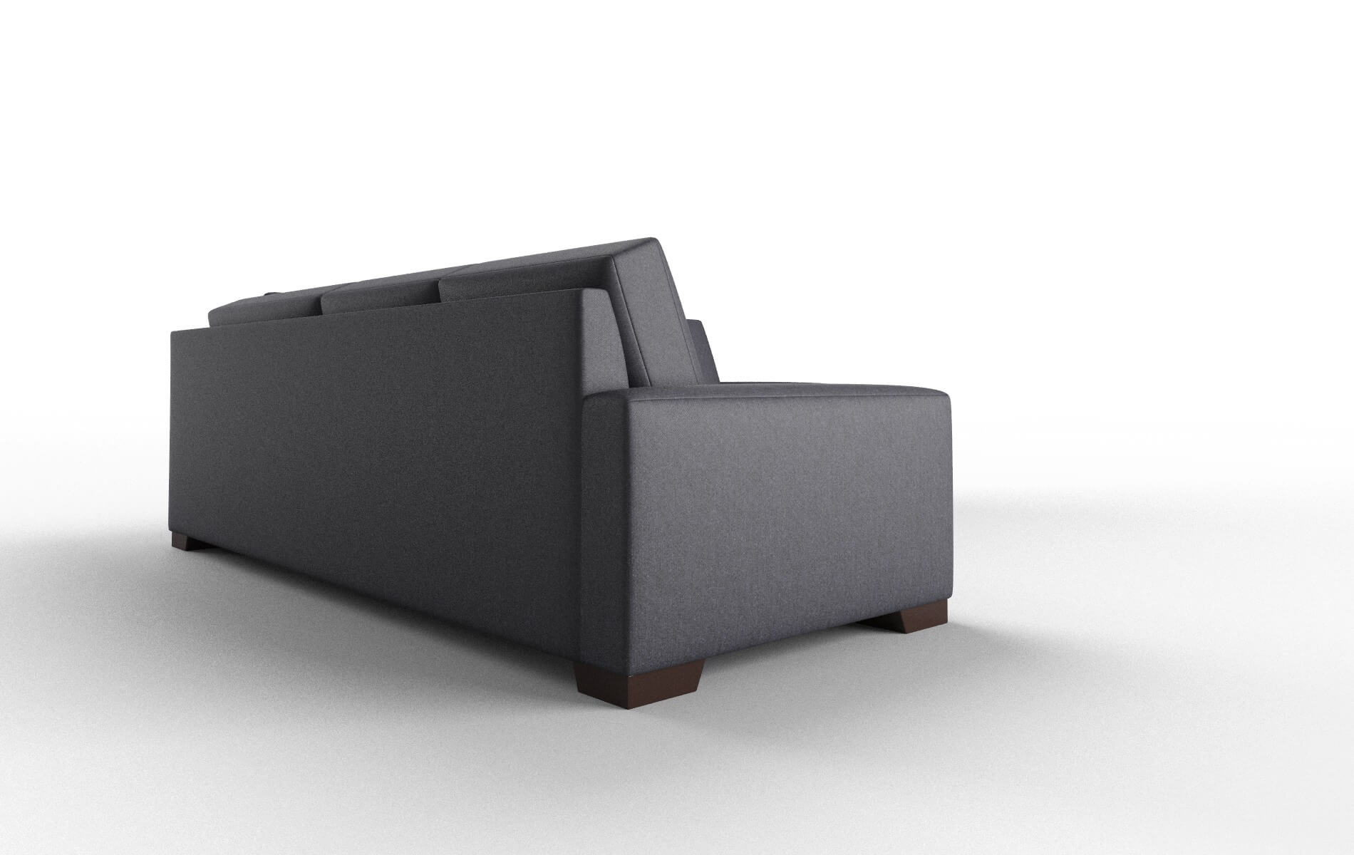 London Sasha Navy Sectional espresso legs 3