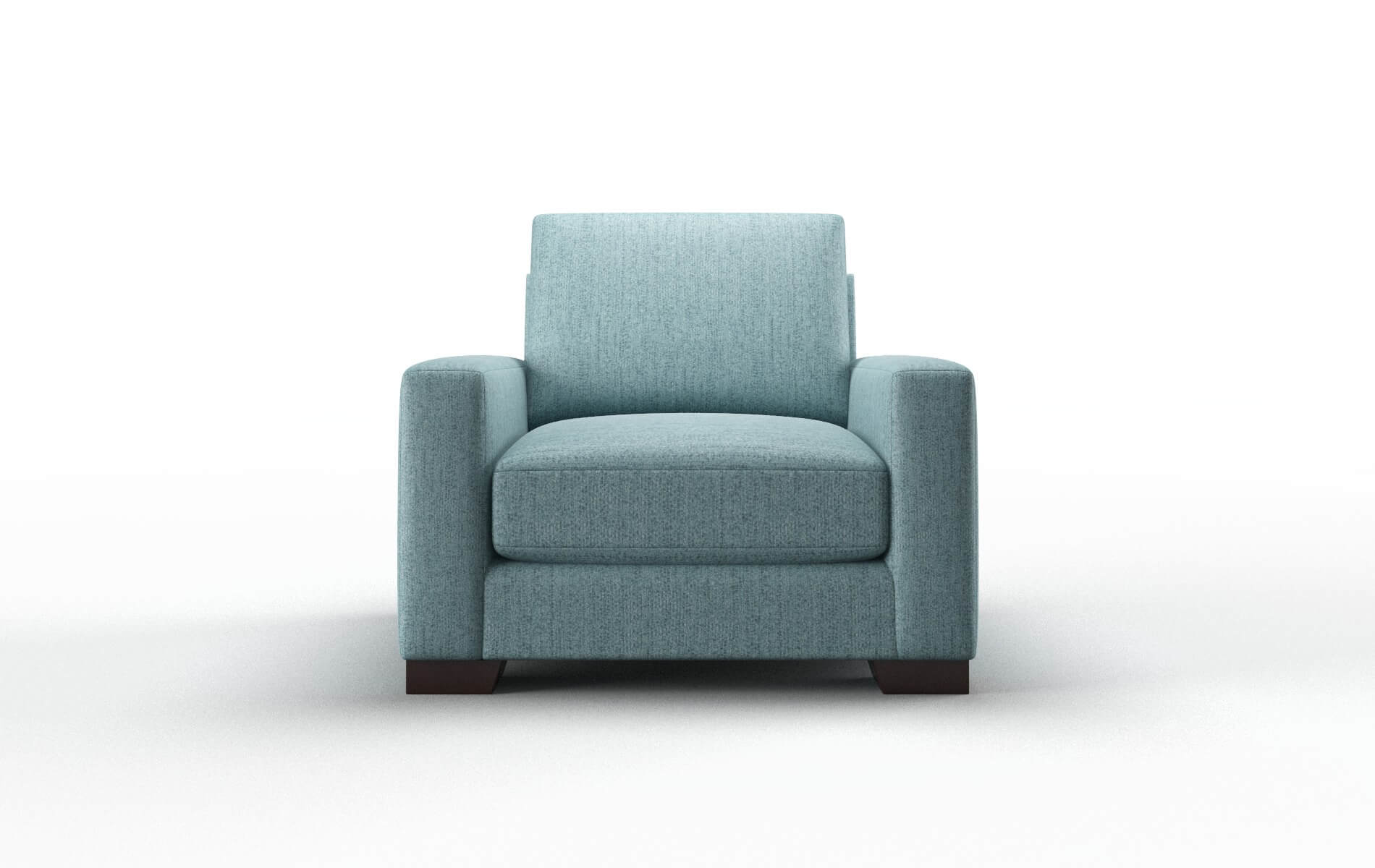 London Sasha Teal Chair espresso legs 1