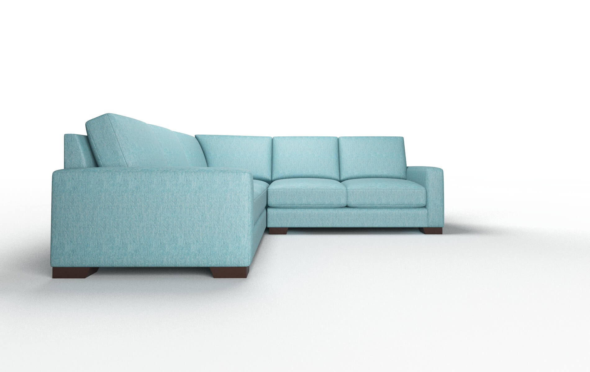 London Sorrento Denim Sectional espresso legs 2