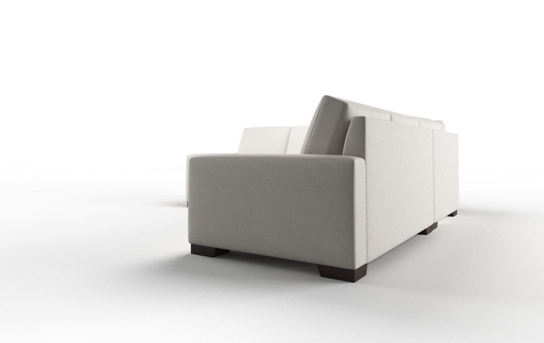 London Suave Dove Sectional espresso legs 4