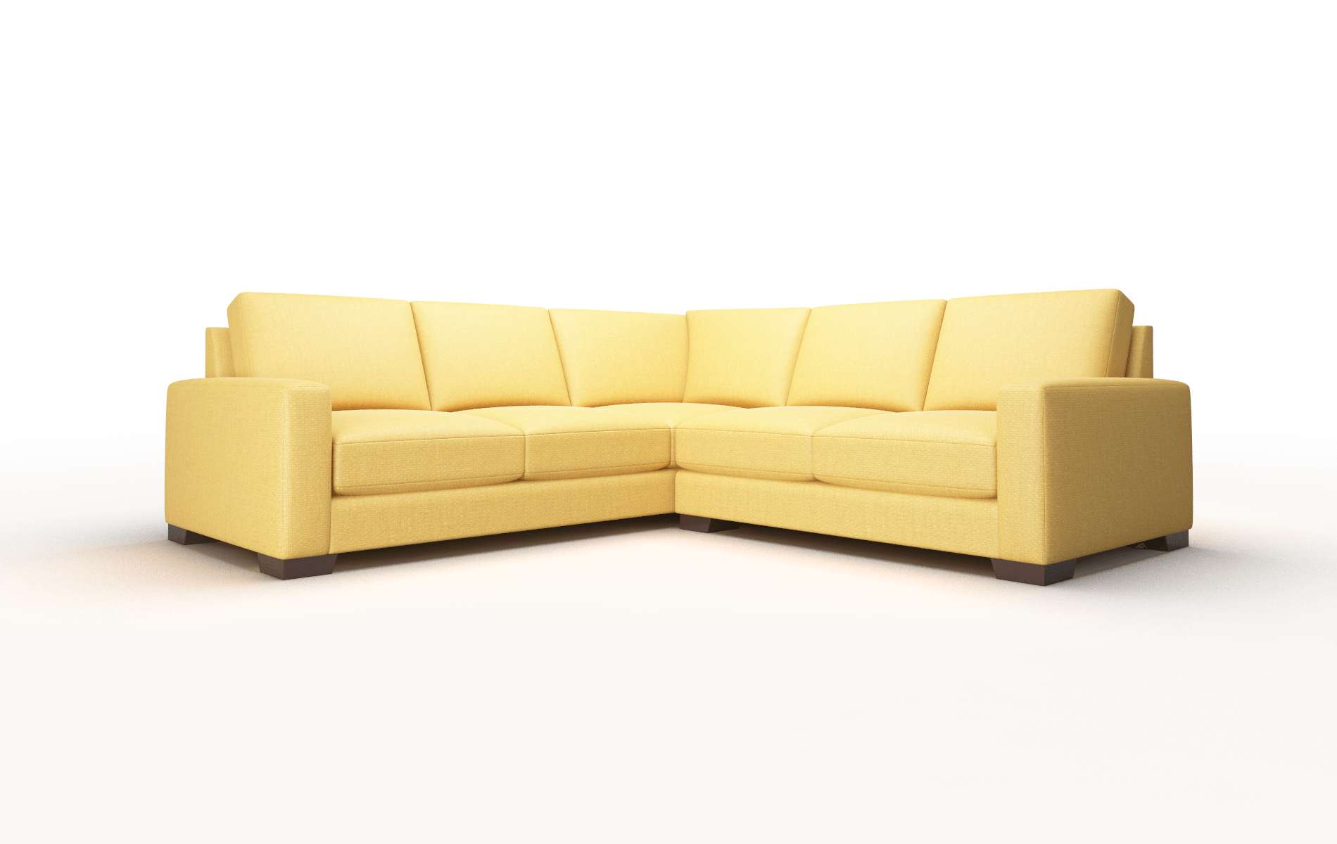 London Tess Turmeric Sectional espresso legs 1