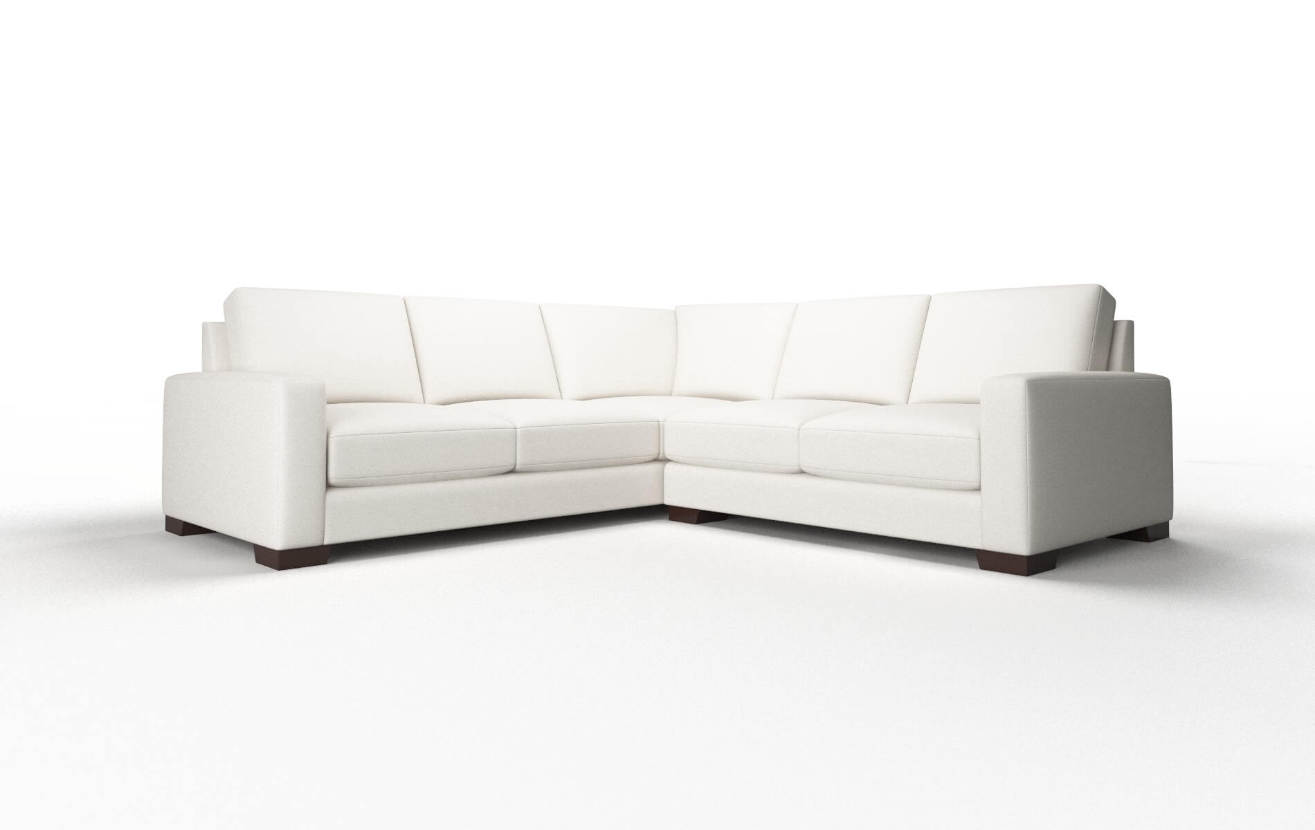 London Venice Eggshell Sectional espresso legs 1