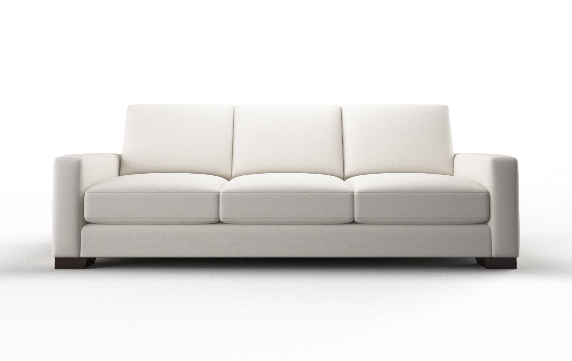 London Venice Eggshell Sofa espresso legs 1
