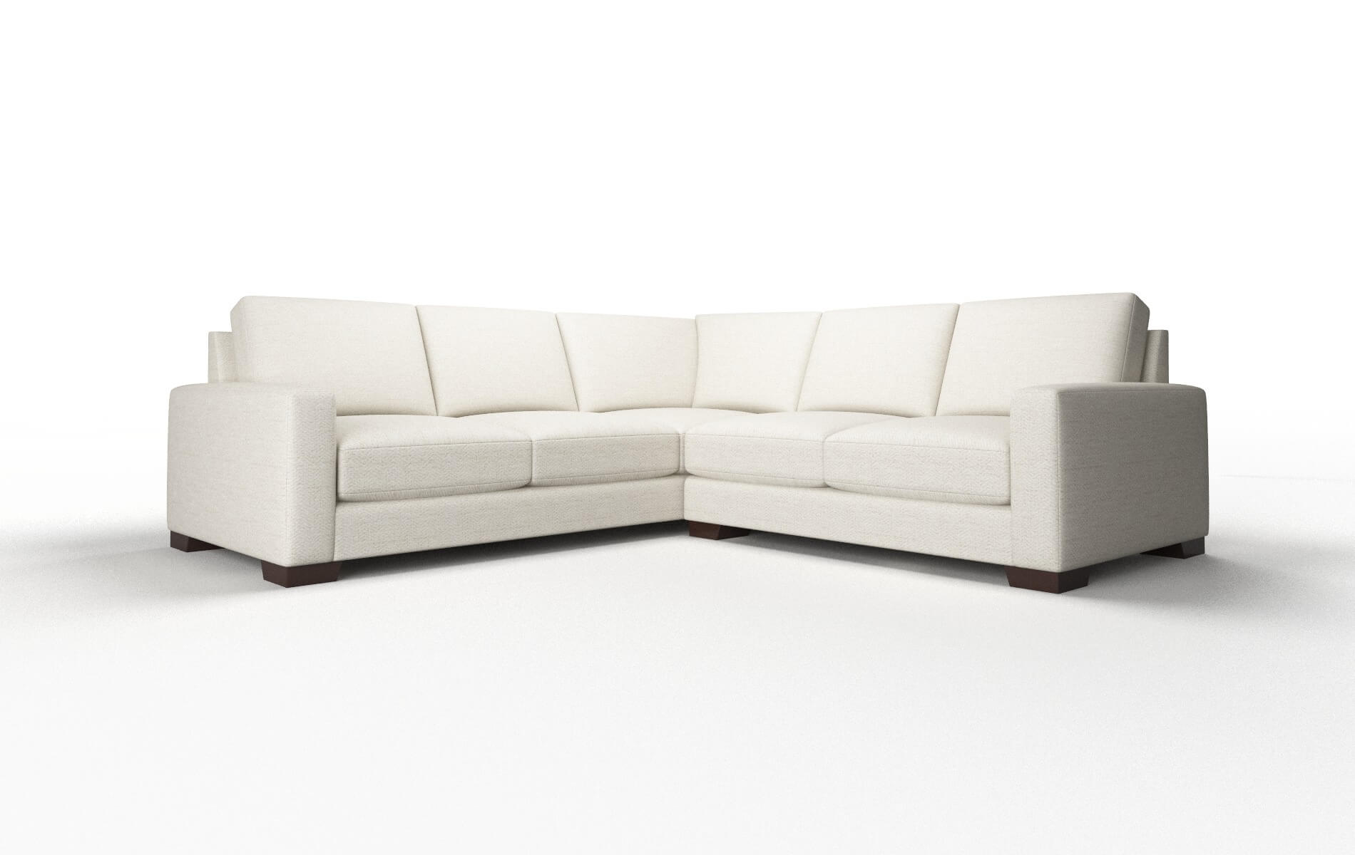 London Venus Cream Sectional espresso legs 1