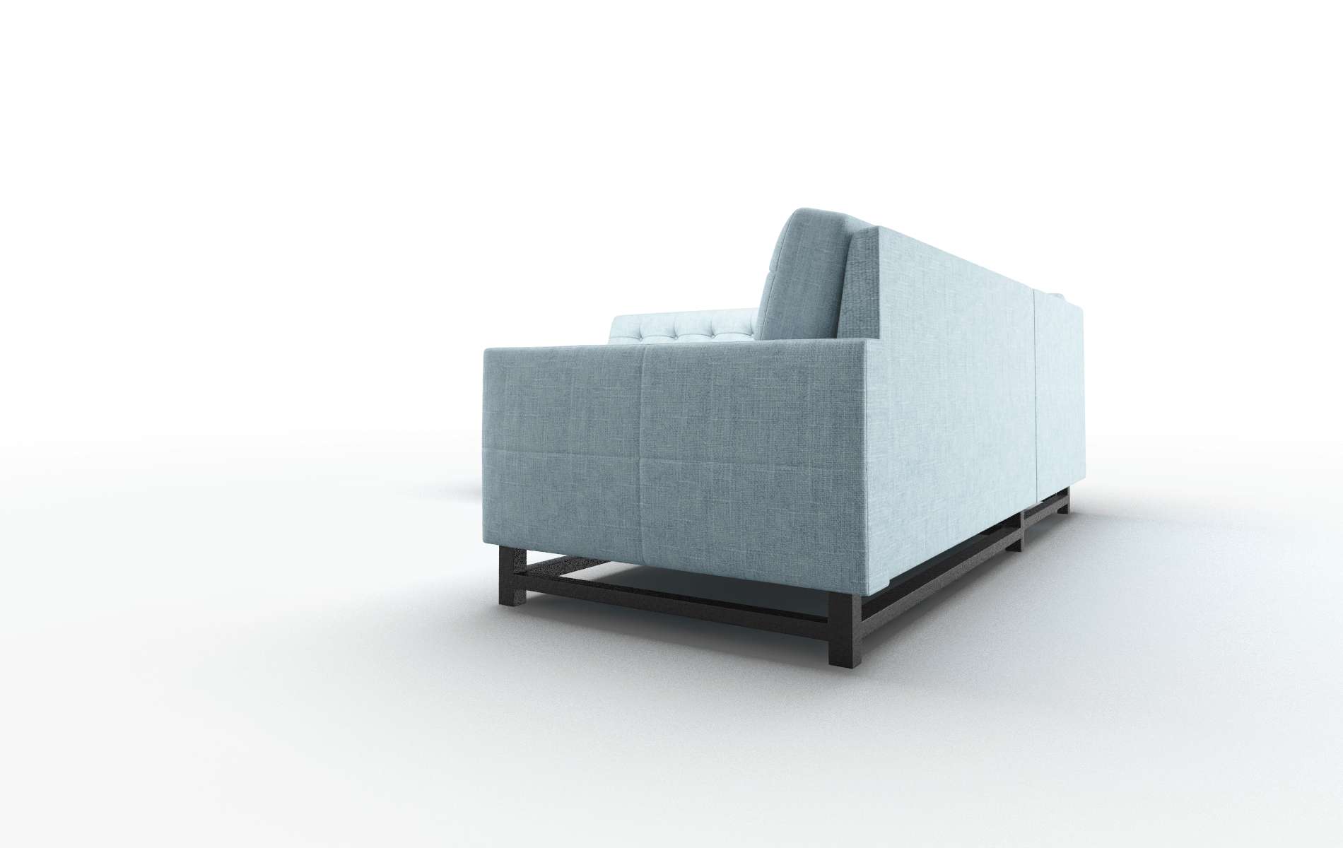 Madrid Atlas Turquoise Sectional espresso legs 4
