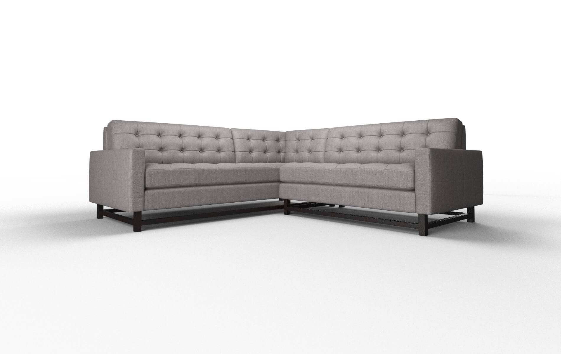 Madrid Atlas_plz Silver Sectional espresso legs 1