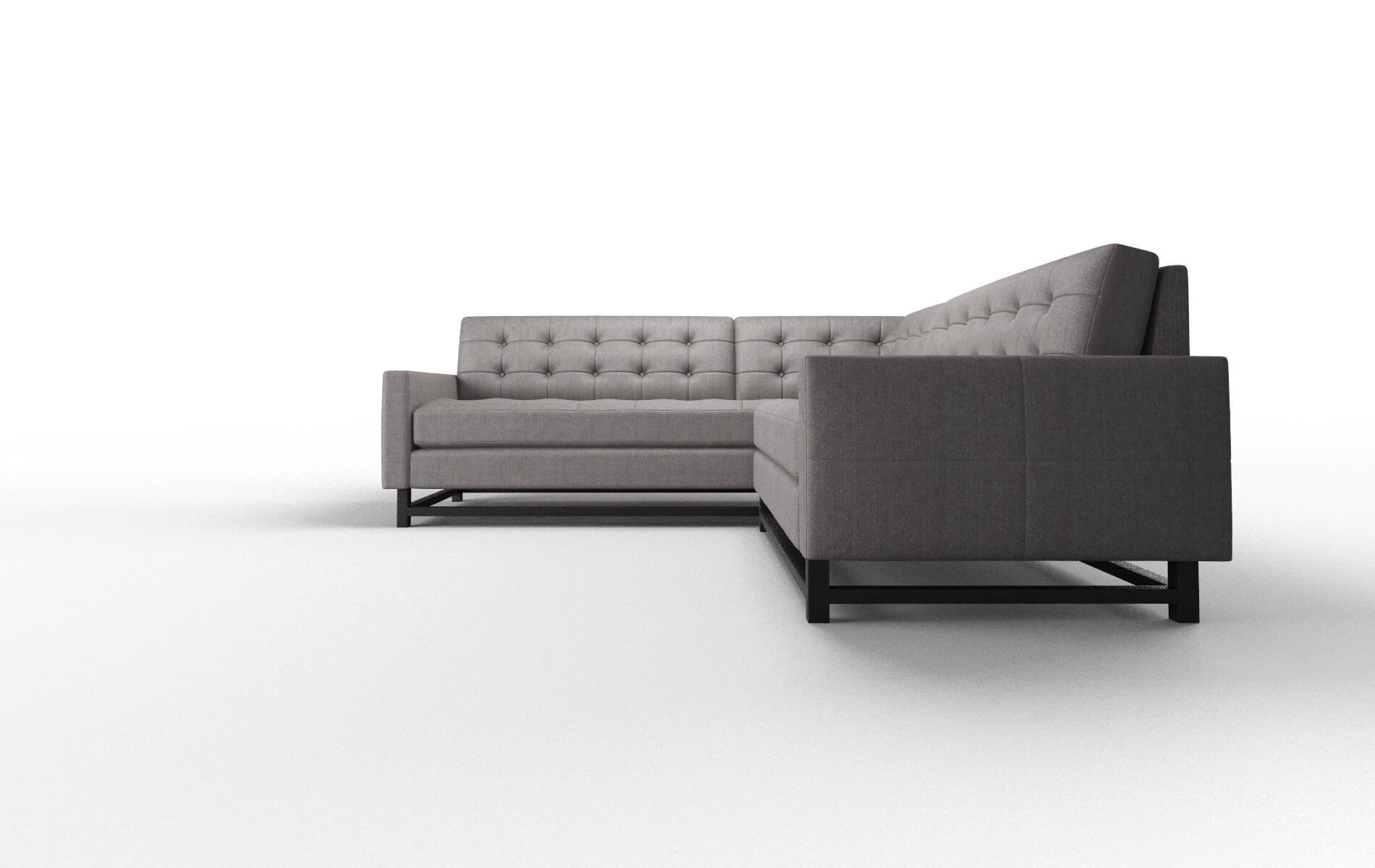Madrid Atlas_plz Silver Sectional espresso legs 5