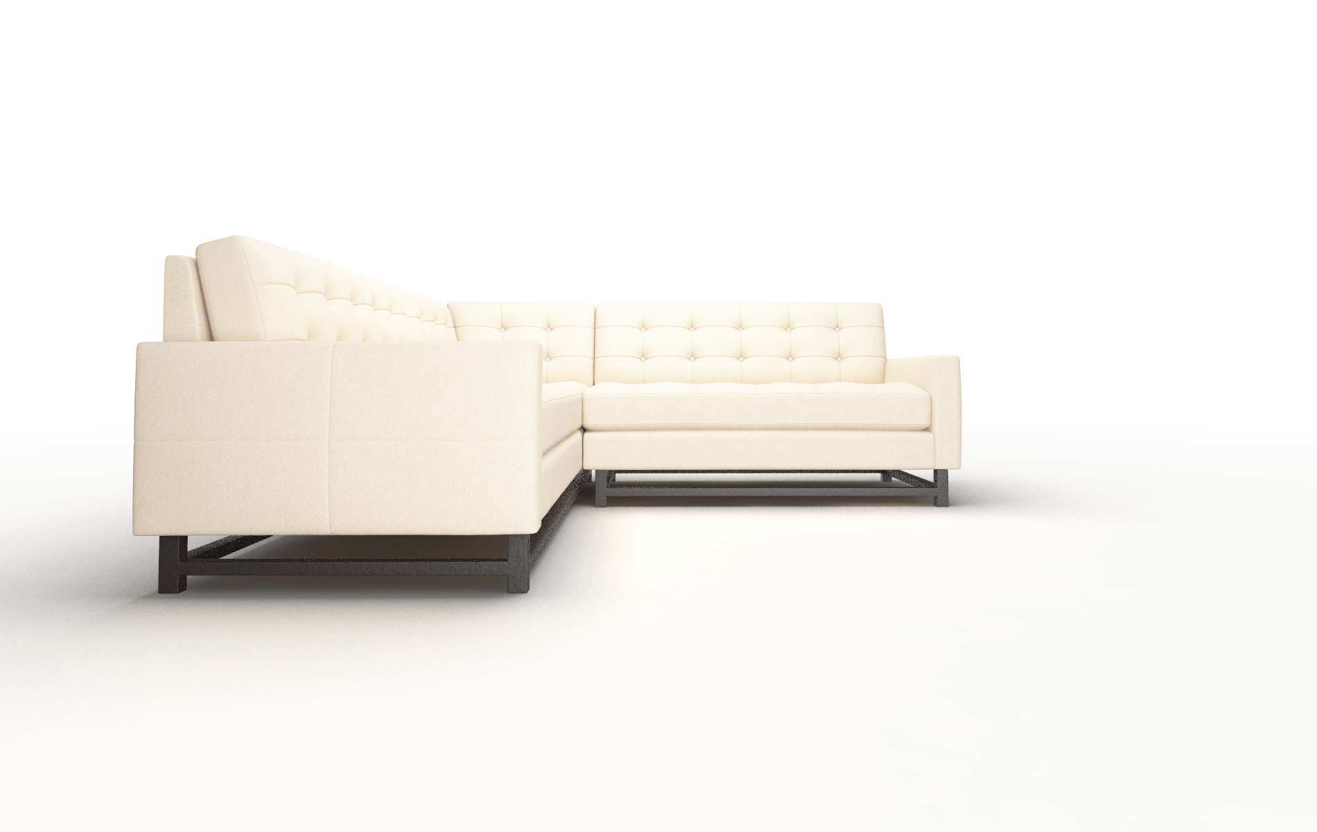 Madrid Bella Buckwheat Sectional espresso legs 2