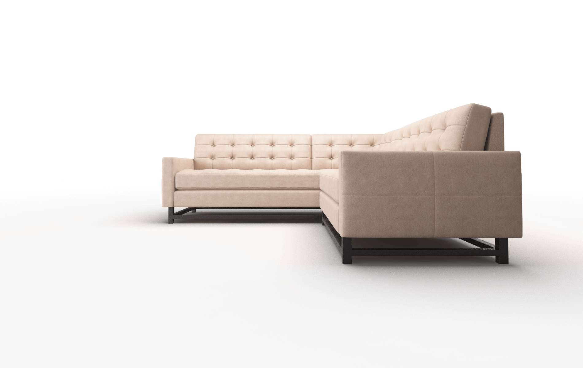 Madrid Bella Cocoa Sectional espresso legs 5