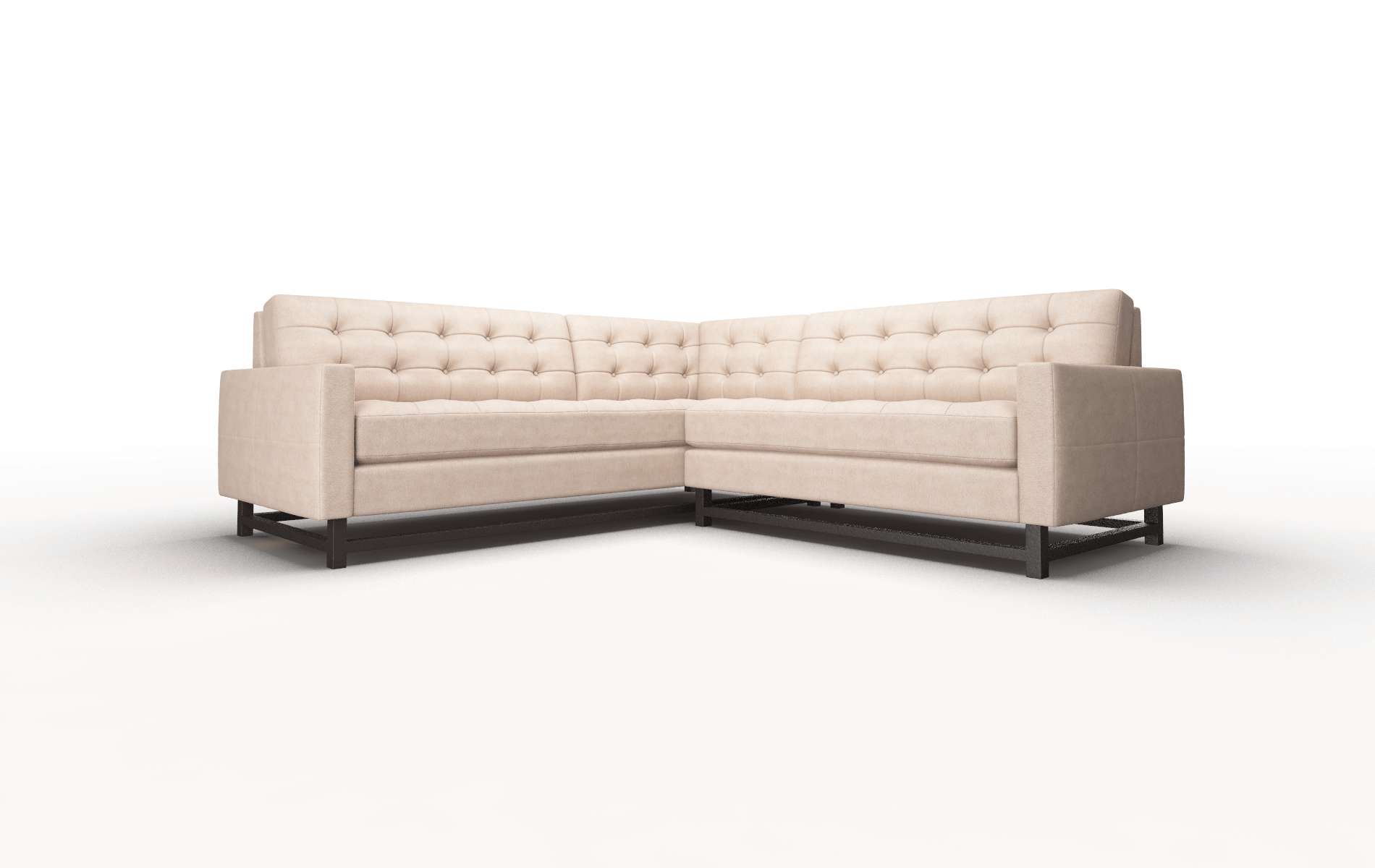 Madrid Bella Pewter Sectional espresso legs 1