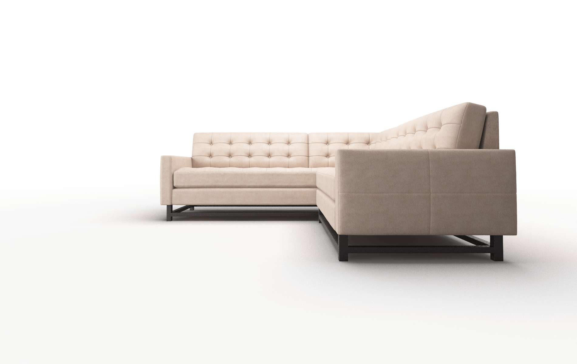 Madrid Bella Pewter Sectional espresso legs 5