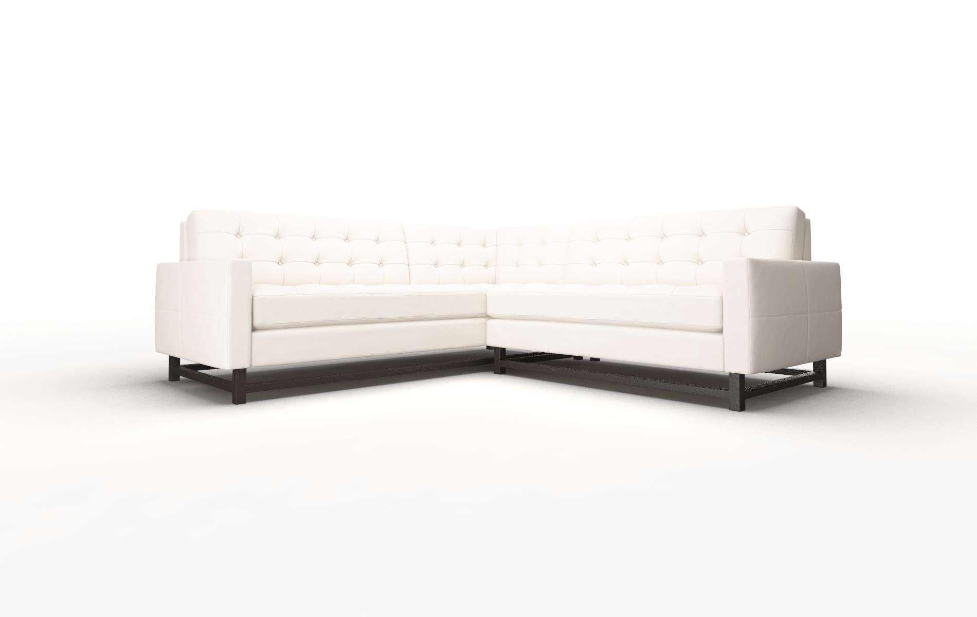 Madrid Blanche Milky Sectional espresso legs 1
