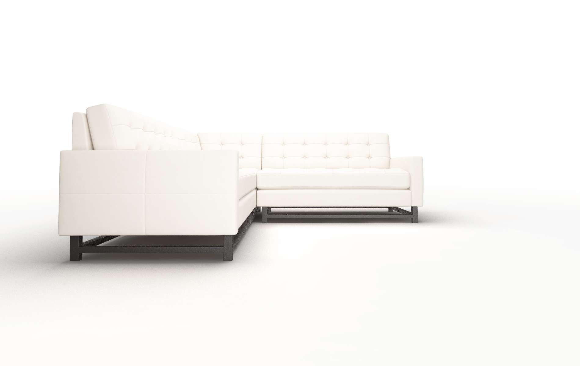 Madrid Blanche Milky Sectional espresso legs 2
