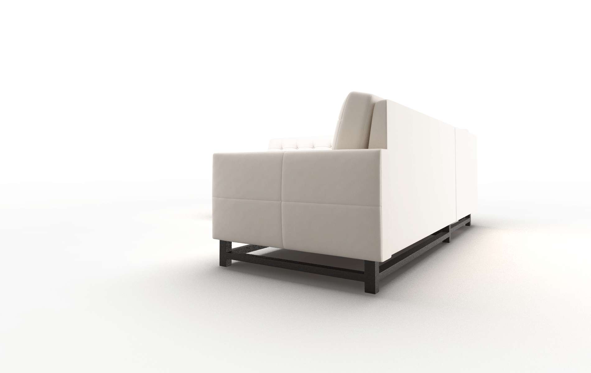 Madrid Blanche Milky Sectional espresso legs 4