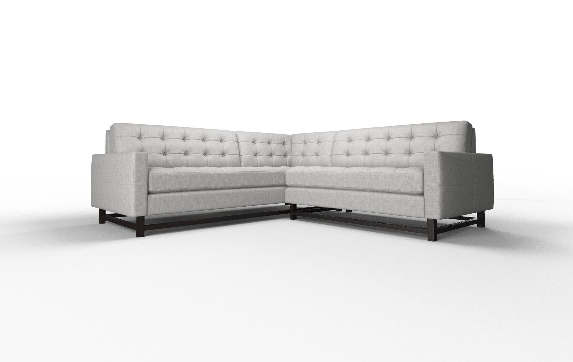 Madrid Bungalow Graphite Sectional espresso legs 1