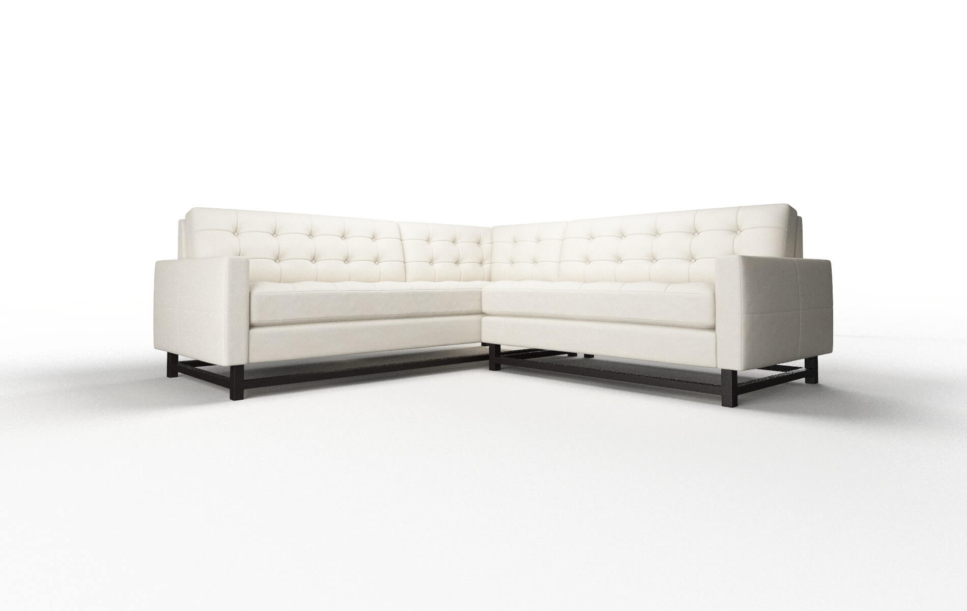 Madrid Bungalow Ivory Sectional espresso legs 1
