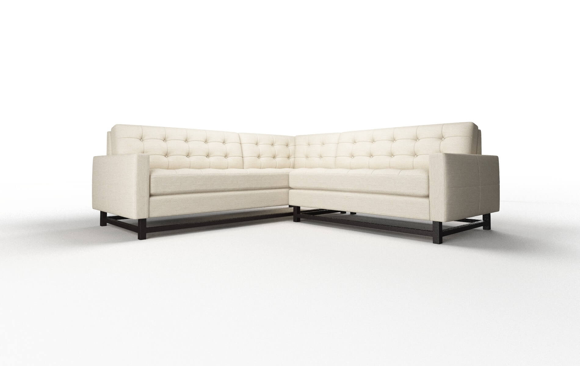 Madrid Chance Sand Sectional espresso legs 1