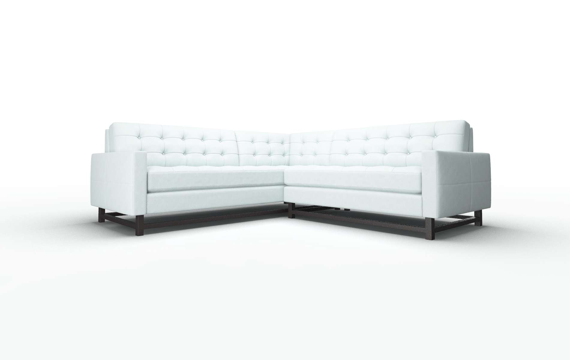 Madrid Clyde Cornflower Sectional espresso legs 1