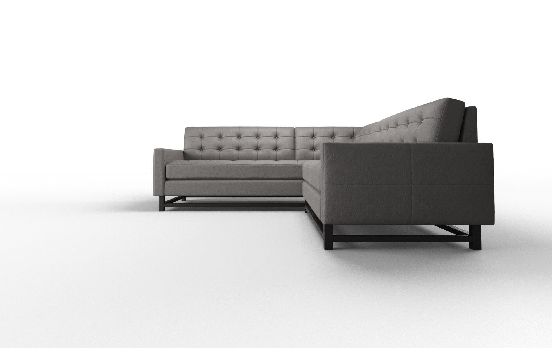 Madrid Cosmo Charcoal Sectional espresso legs 5