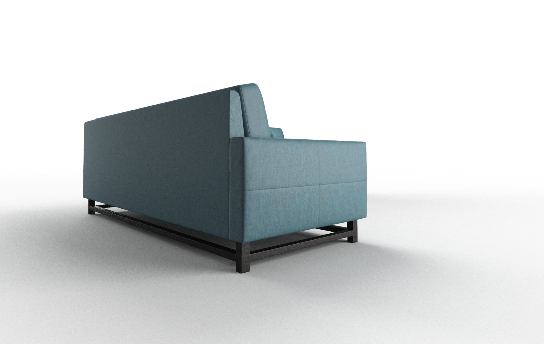 Madrid Cosmo Teal Sectional espresso legs 3