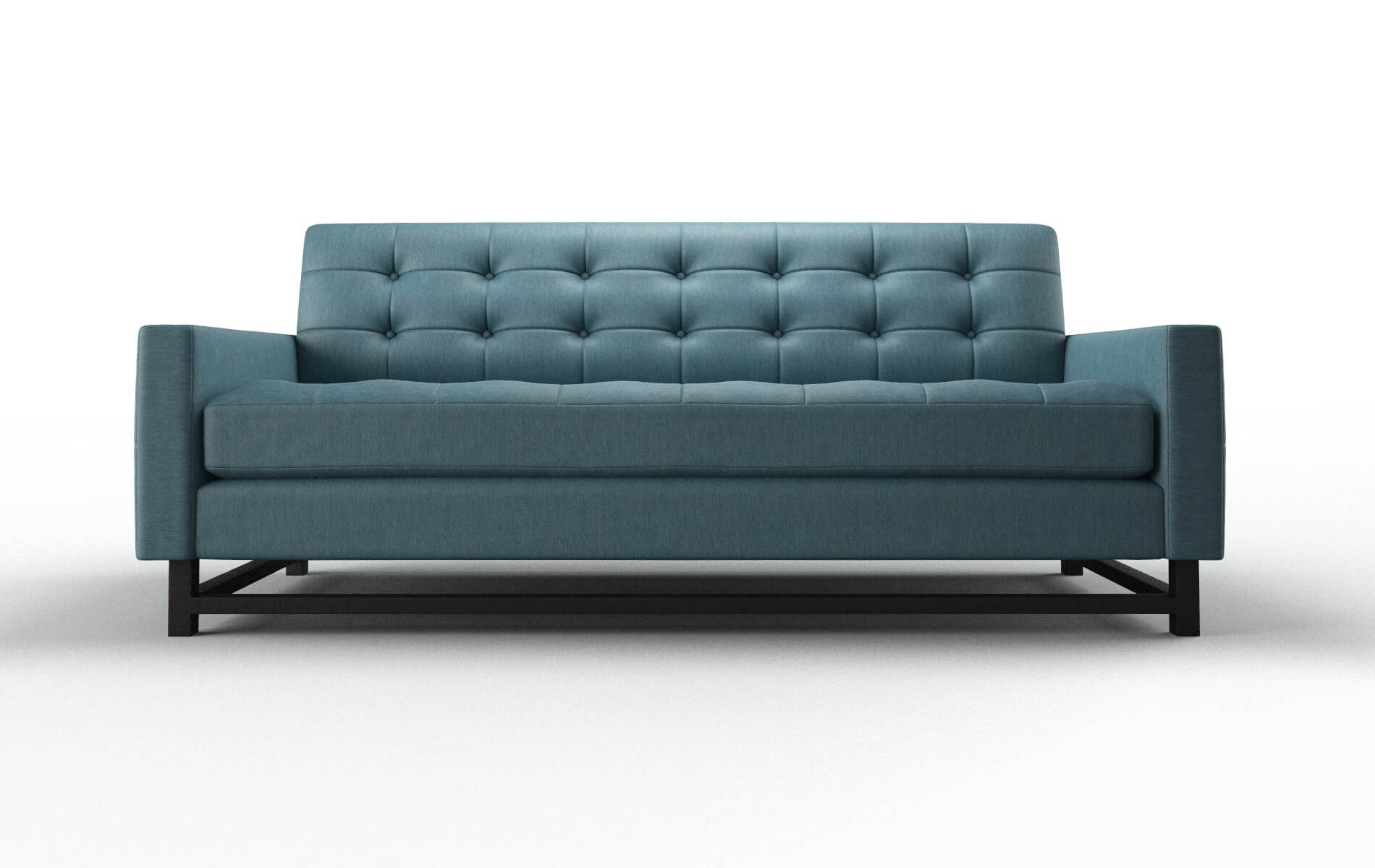 Madrid Cosmo Teal Sofa espresso legs 1