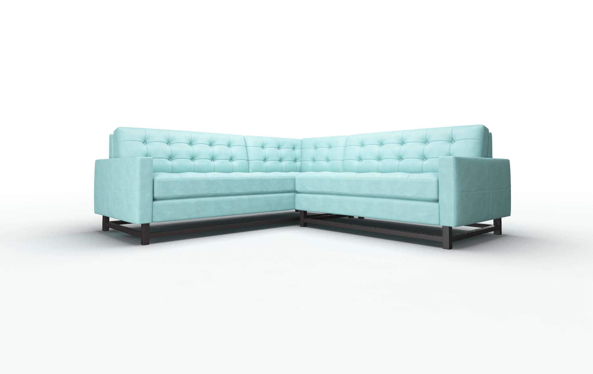 Madrid Curious turquoise Sectional Espresso Legs  1