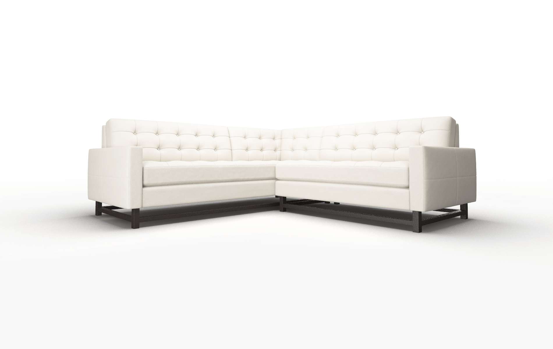 Madrid Dawson Sand Sectional espresso legs 1