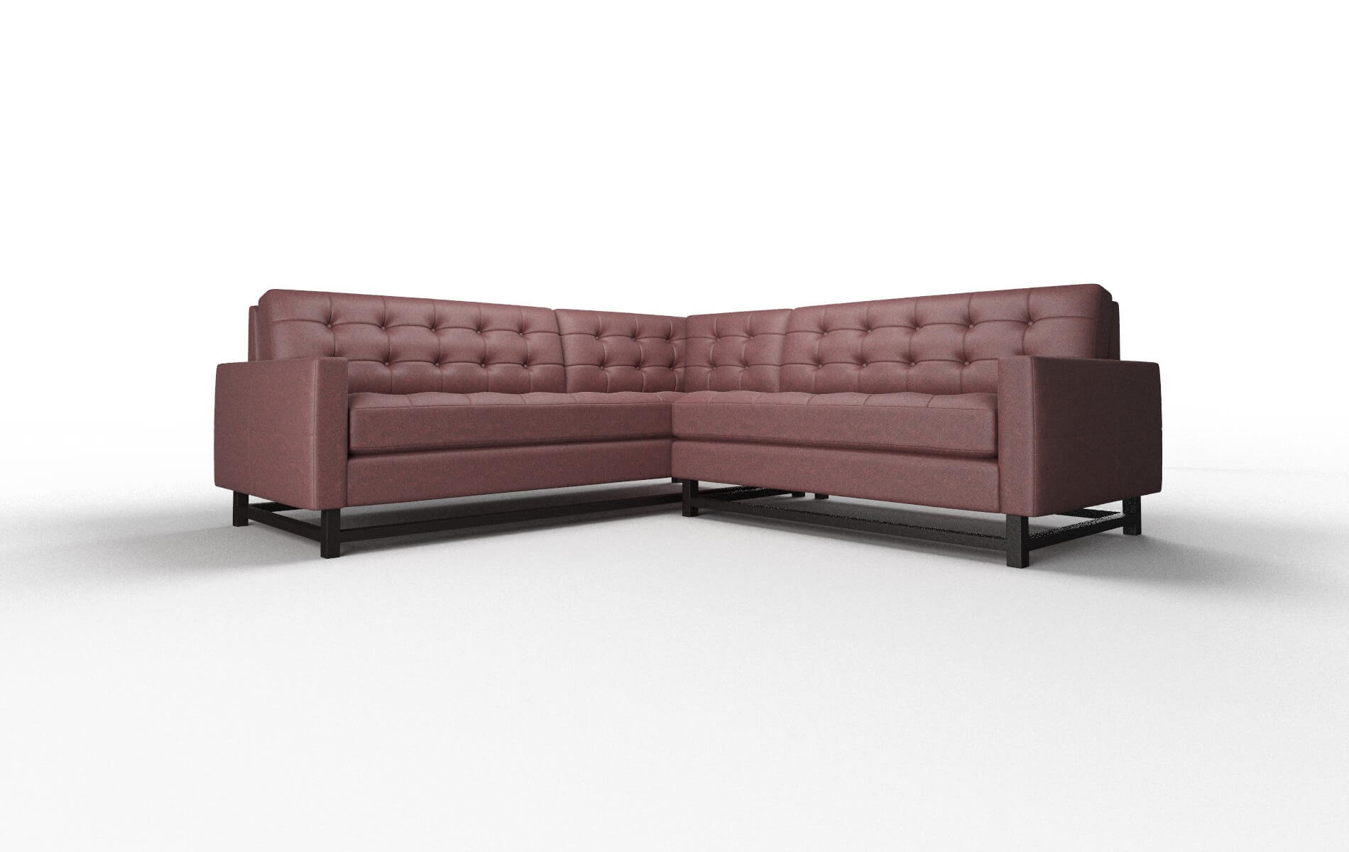 Madrid Derby Berry Sectional espresso legs 1