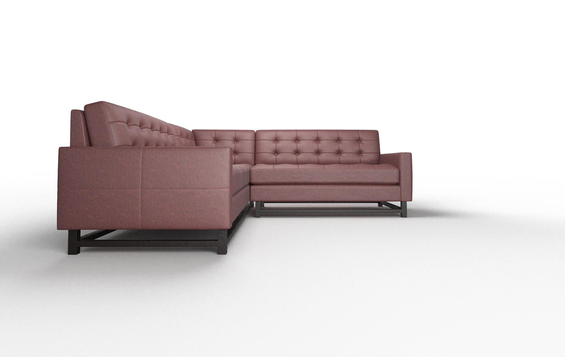 Madrid Derby Berry Sectional espresso legs 2