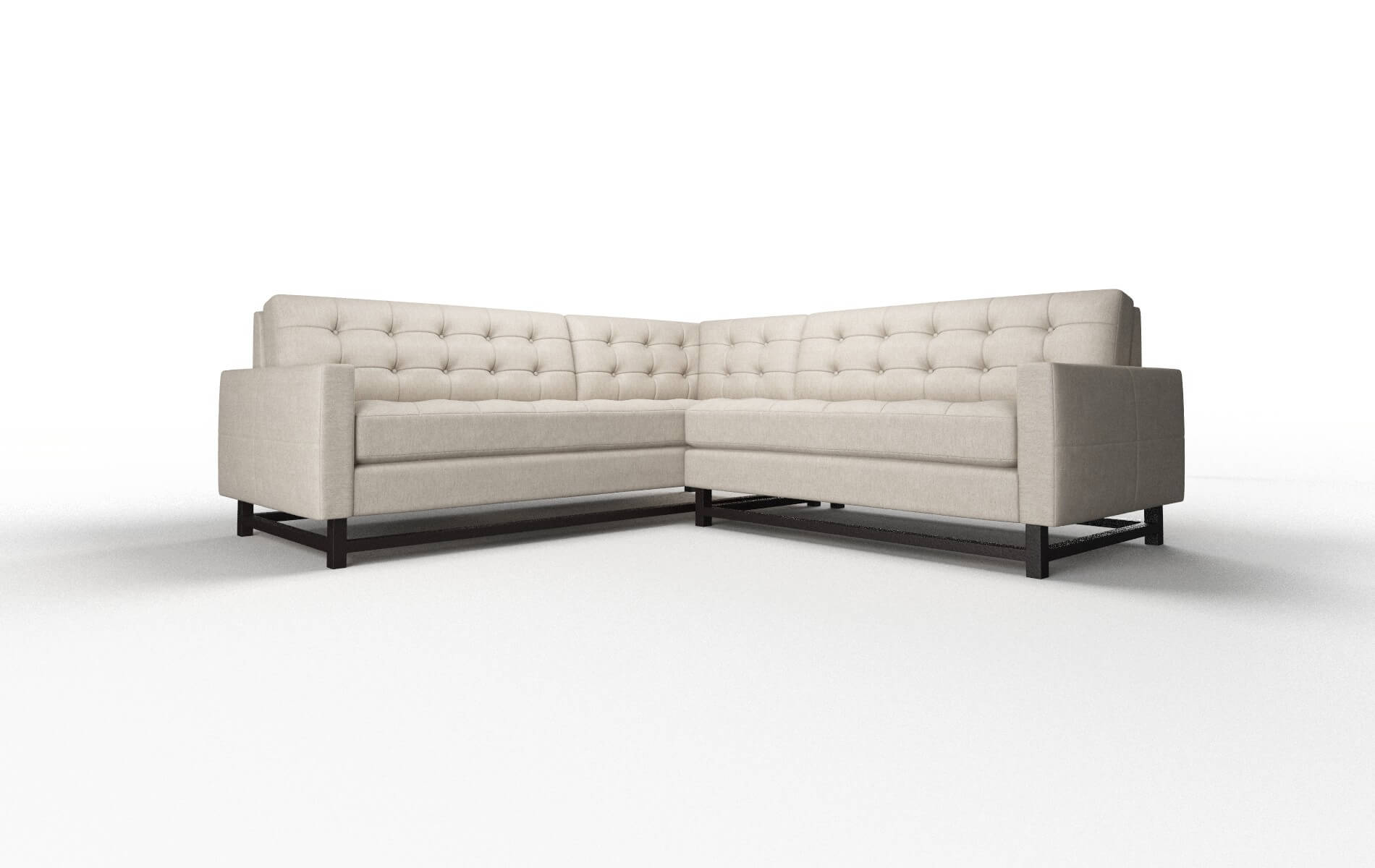 Madrid Derby linen Sectional Espresso Legs  1