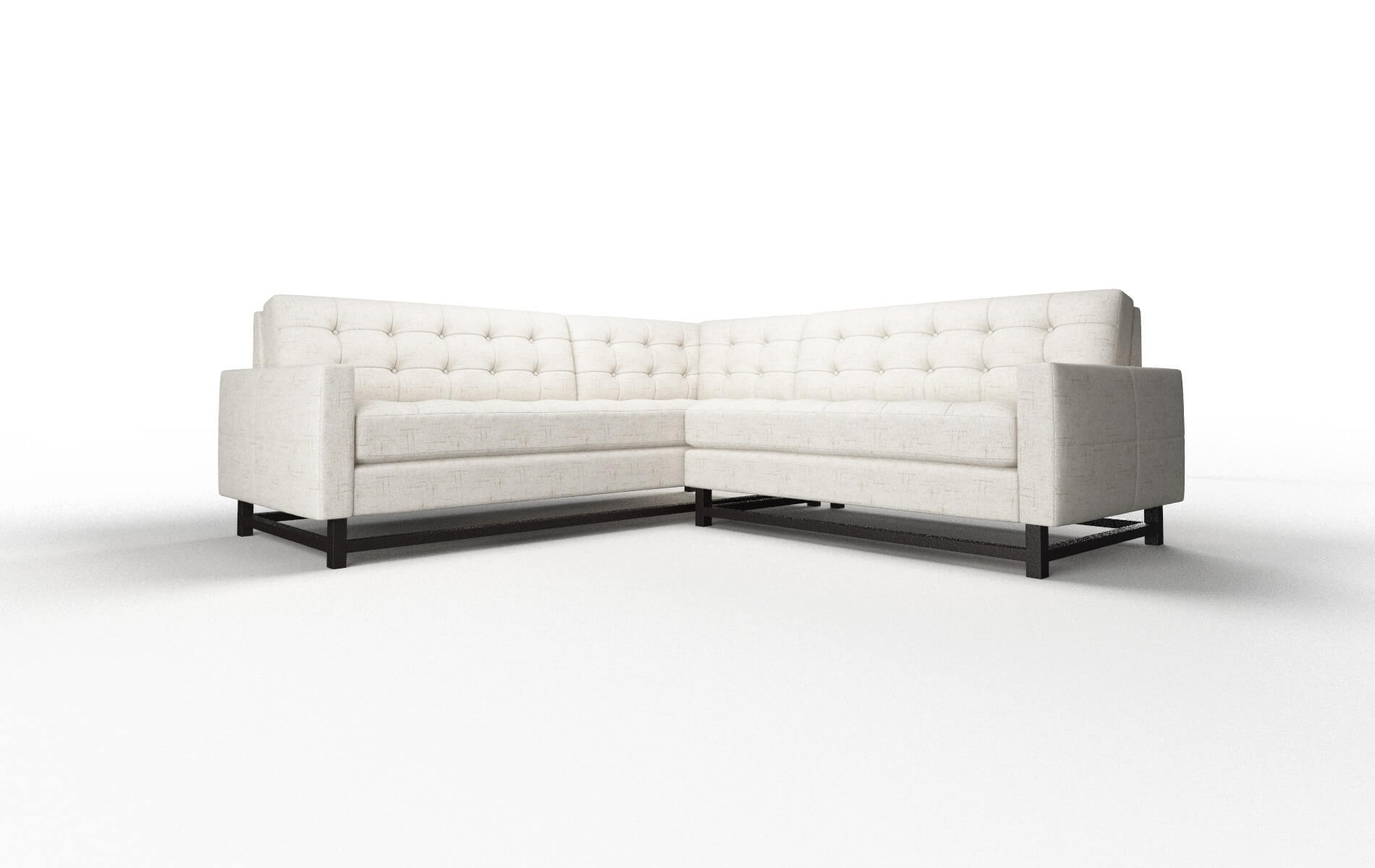 Madrid Derby Taupe Sectional espresso legs 1