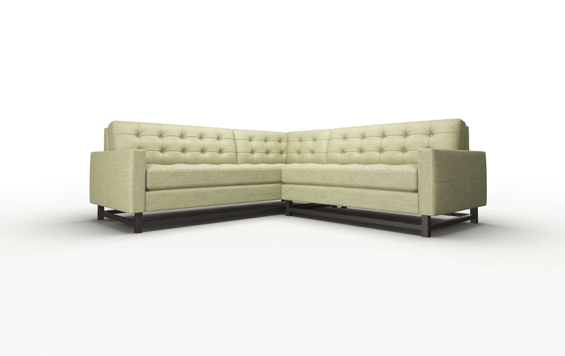 Madrid Durham Lime Sectional espresso legs 1