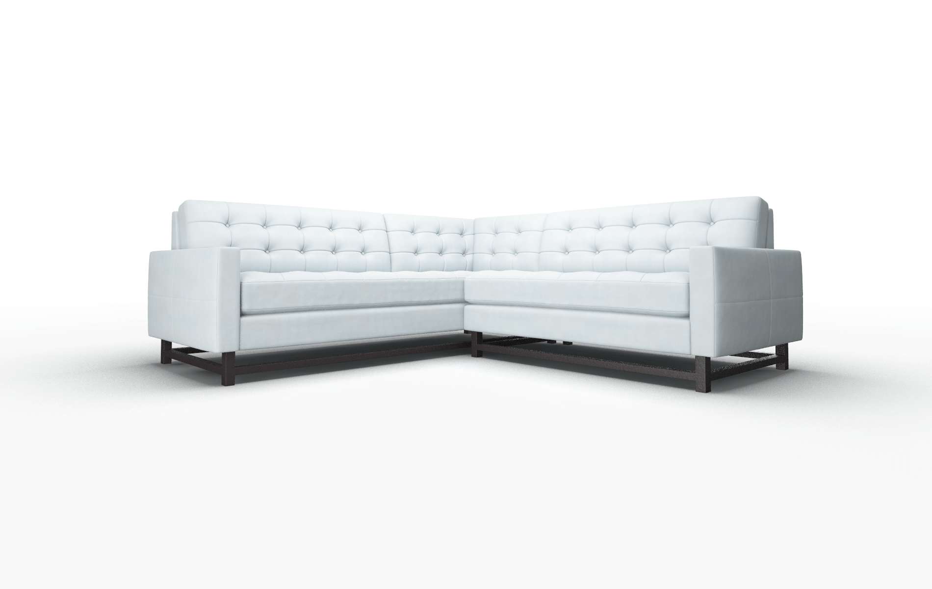 Madrid Hathaway aqua Sectional Espresso Legs  1