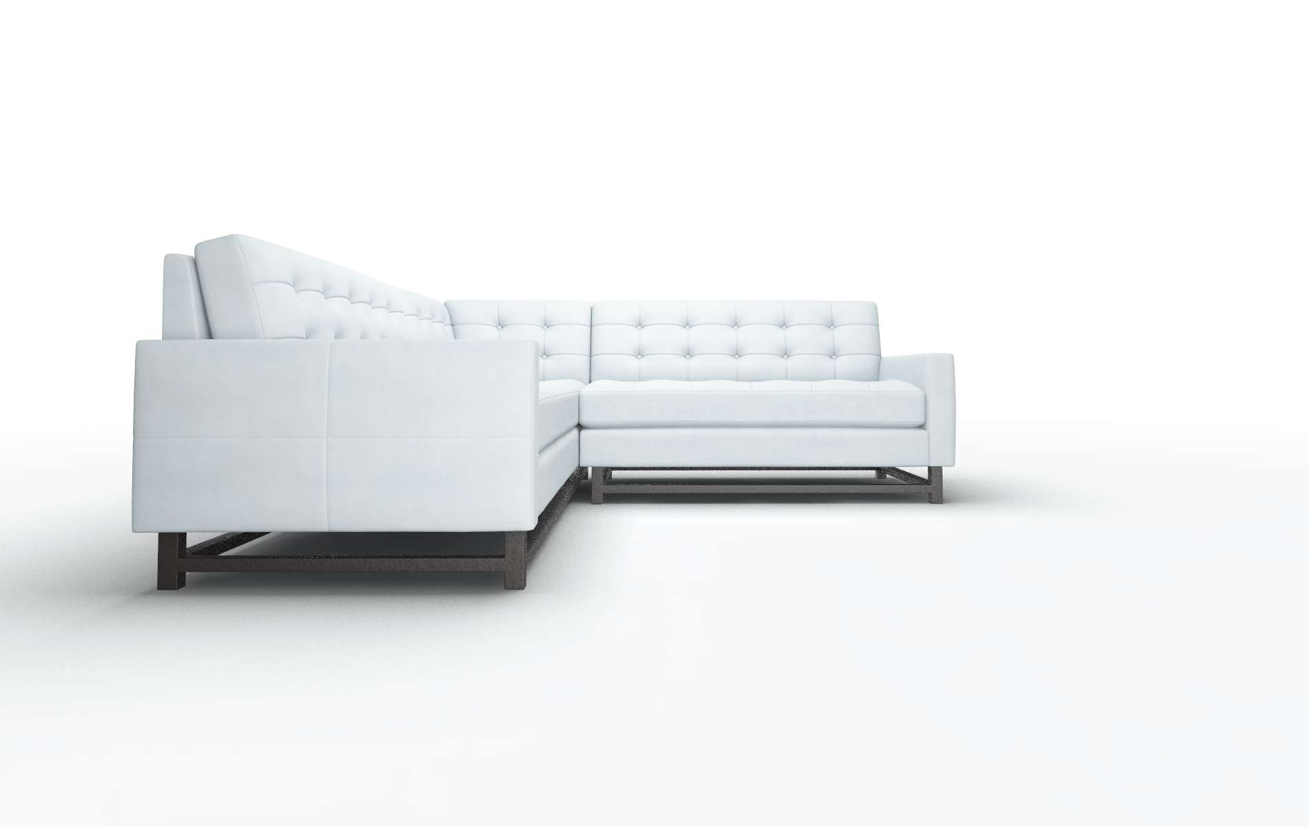 Madrid Hathaway Aqua Sectional espresso legs 2