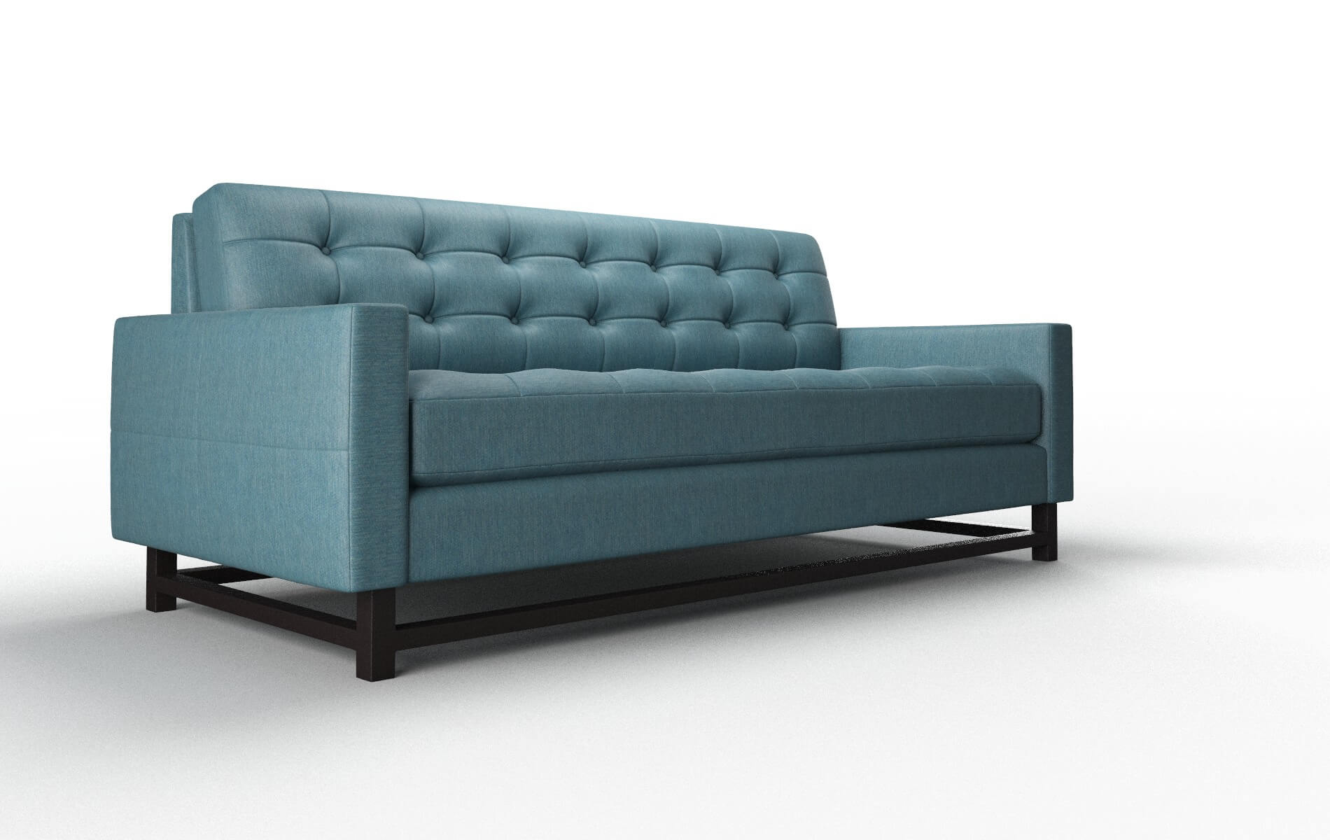 Madrid Hepburn Teal Sofa espresso legs 2