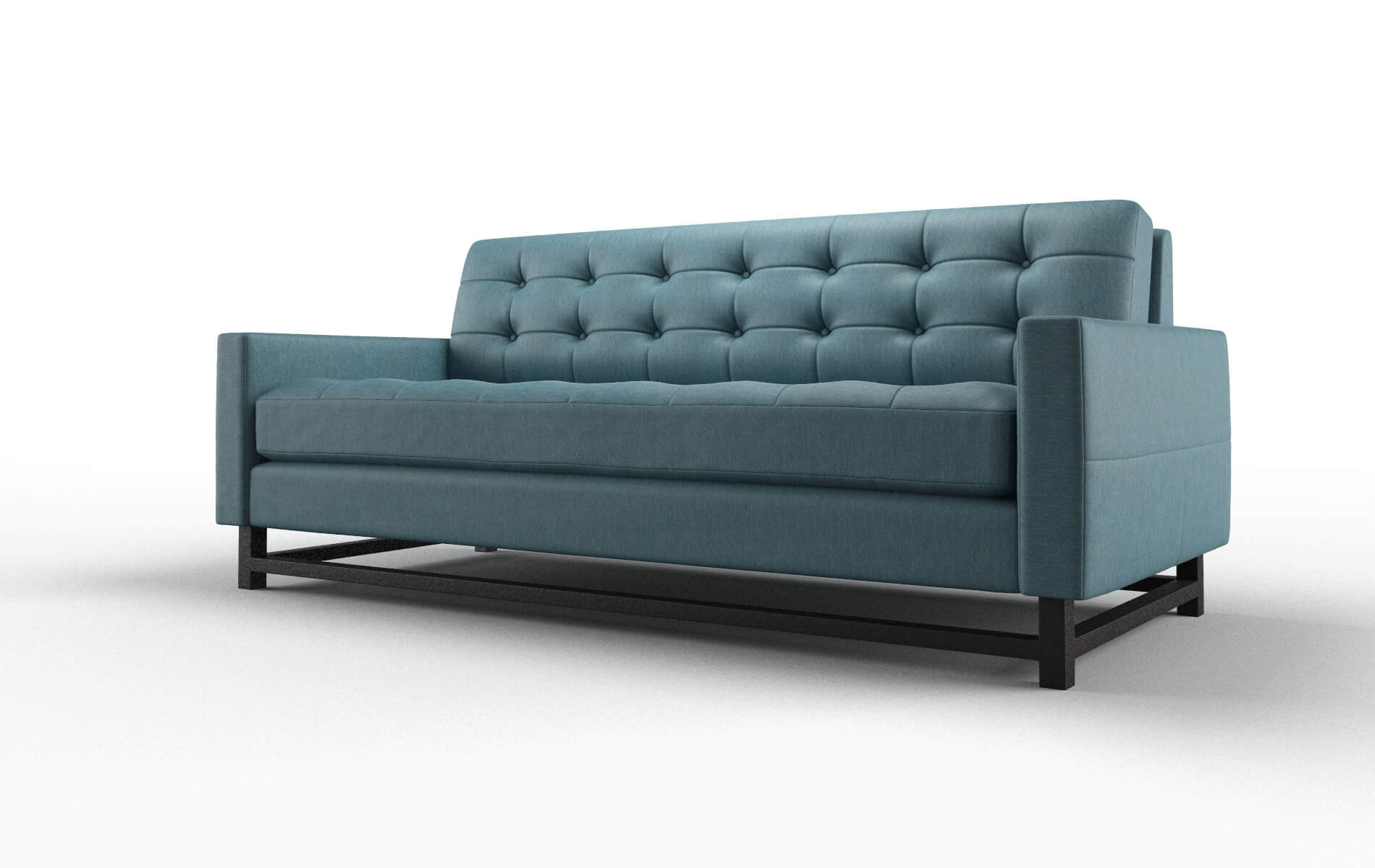 Madrid Hepburn Teal Sofa espresso legs 4