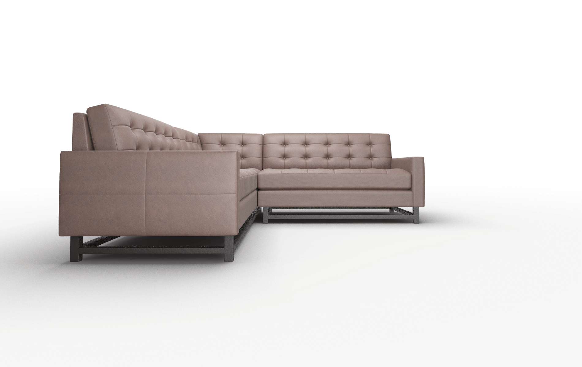 Madrid Insight Cafe Sectional espresso legs 2