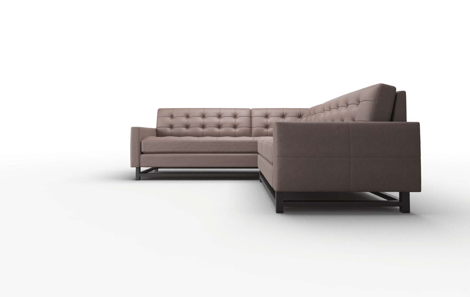 Madrid Insight Cafe Sectional espresso legs 5