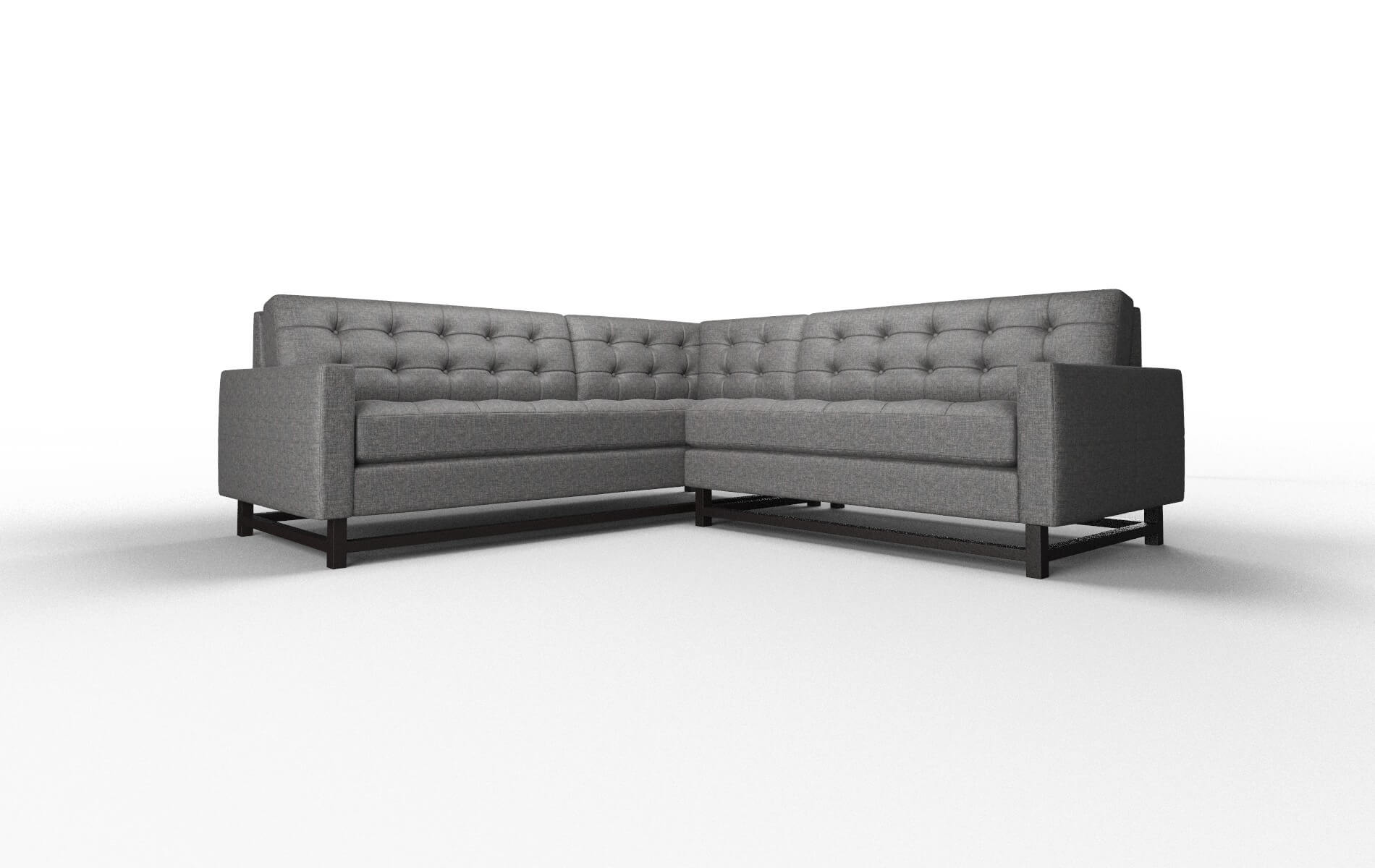 Madrid Insight Charcoal Sectional espresso legs 1