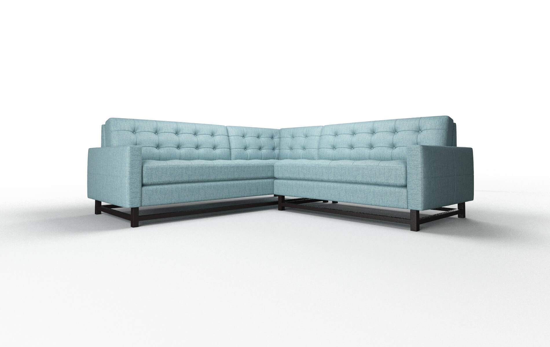Madrid Insight Peacock Sectional espresso legs 1