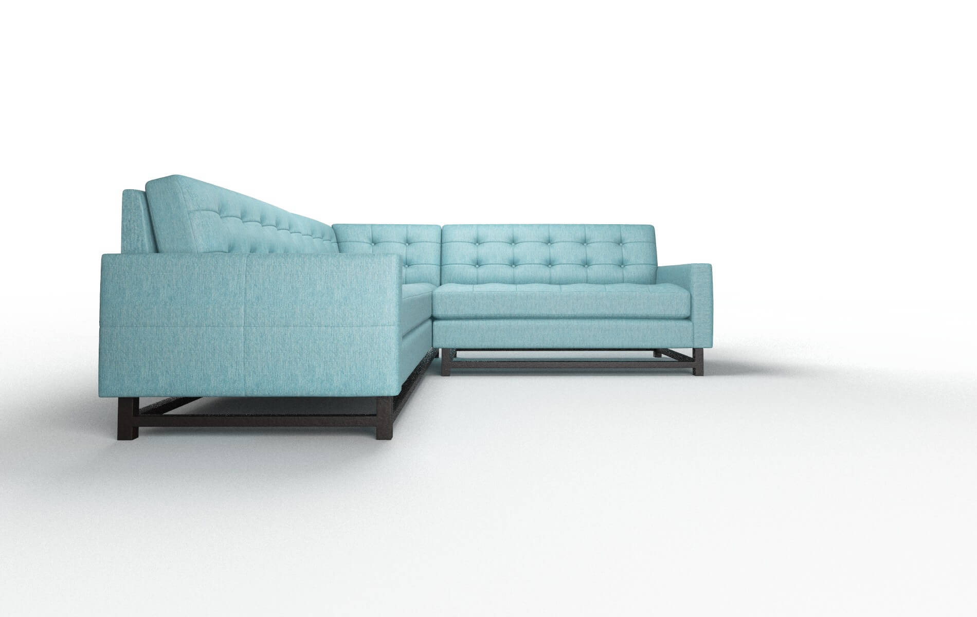 Madrid Lana Peacock Sectional espresso legs 2