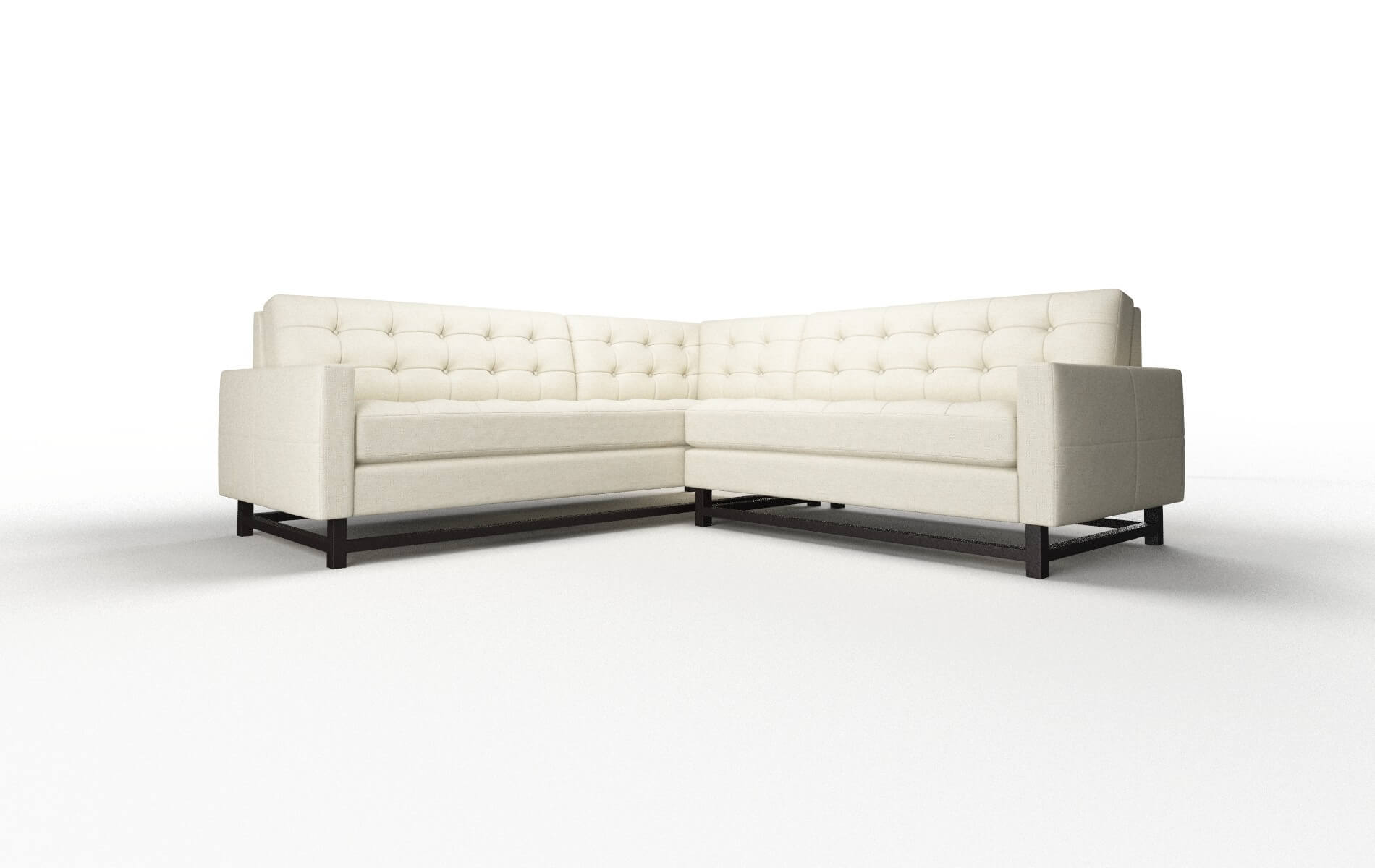 Madrid Lana Sand Sectional espresso legs 1